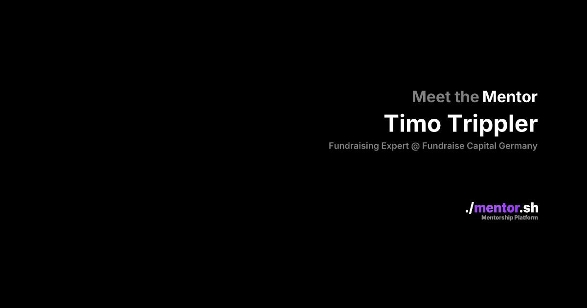 Timo Trippler - Professional Mentor | mentor.sh